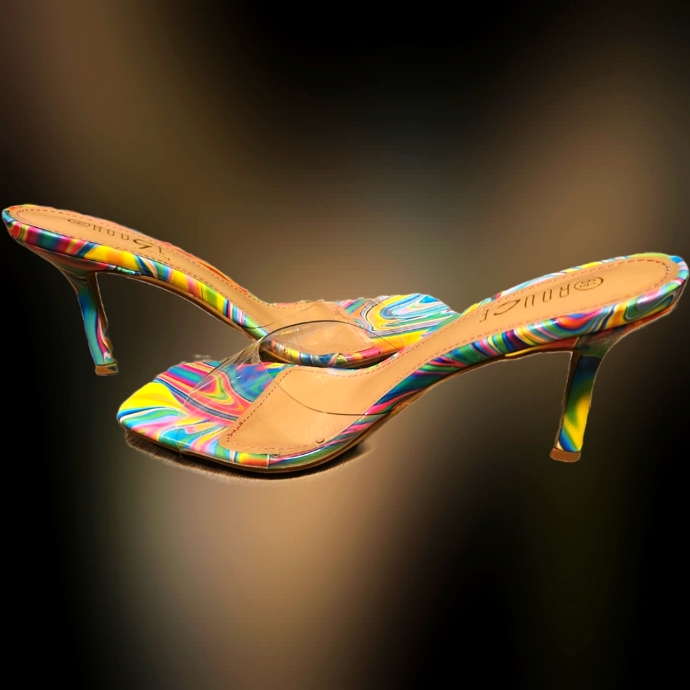 Rainbow colored heel